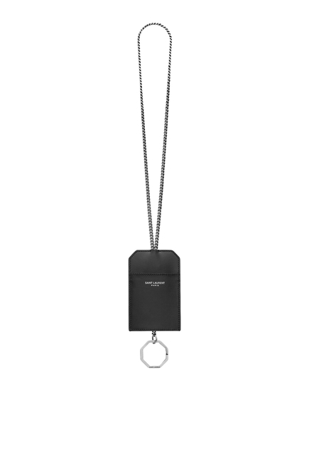 Leather Card Case Necklace